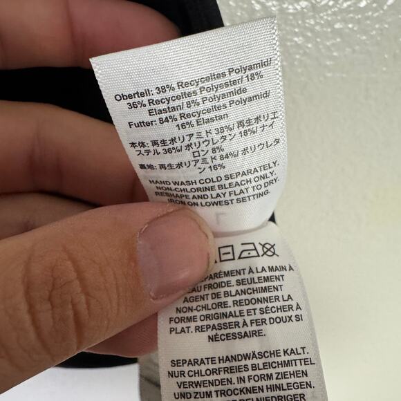 J.Crew Classic Sculpt Claudia Bikini Top WMNS L Black Removable Pads Lightweight - Picture 8 of 9